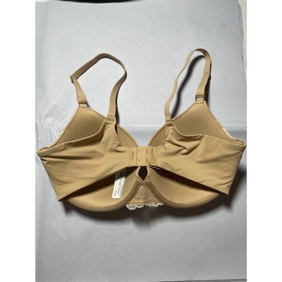 SOMA Nude Tan Memorable FULL COVERAGE Lace Trim Bra Size 34D - Picture 4 of 13